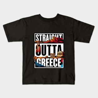 Straight OUTTA GREECE Kids T-Shirt